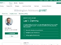 Website Screenshot Lee V. Demma - Wilmington Advisors @ M&T