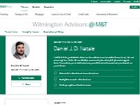 Website Screenshot Daniel J. Di Natale - Wilmington Advisors @ M&T
