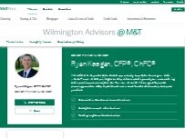 Website Screenshot Ryan Keegan - Wilmington Advisors @ M&T
