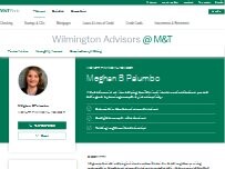 Website Screenshot Meghan B Palumbo - Wilmington Advisors @ M&T