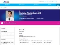 Website Screenshot Nicholas Richardson, MD