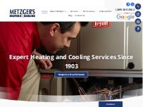 Website Screenshot Metzger's Heating and Cooling