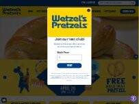 Website Screenshot Wetzel's Pretzels