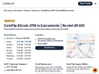 Website Screenshot CoinFlip Bitcoin ATM - Rocket #5435 (Sacramento)