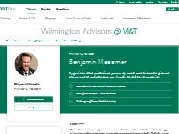 Website Screenshot Benjamin Messmer - Wilmington Advisors @ M&T