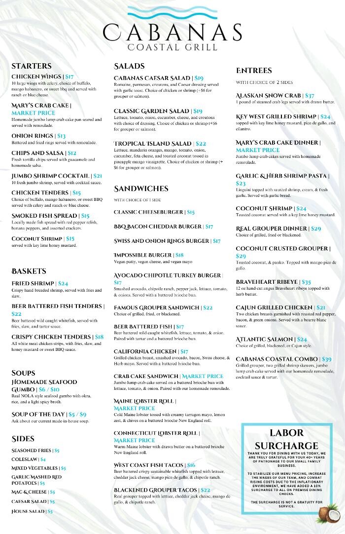 Images Cabanas Coastal & Beachside Grill