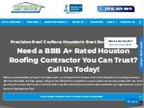Website Screenshot Precision Roof Crafters, Inc.