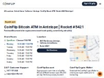 Website Screenshot CoinFlip Bitcoin ATM - Rocket #5421 (Antelope)