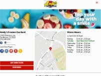 Website Screenshot Andy's Frozen Custard
