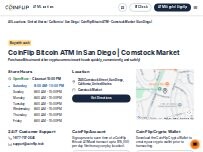 Website Screenshot CoinFlip Bitcoin ATM - Comstock Market (San Diego)