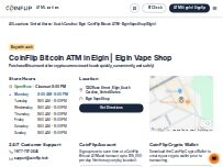 Website Screenshot CoinFlip Bitcoin ATM - Elgin Vape Shop (Elgin)