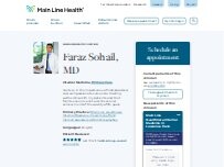 Website Screenshot Faraz Sohail, MD