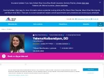 Website Screenshot Yelena Nalbandyan, DO