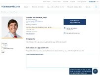 Website Screenshot Adam M. Parker, MD