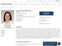 Website Screenshot Toni T. Gable, CPNP-AC