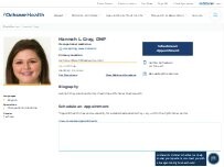Website Screenshot Hannah L. Gray, DNP