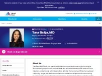 Website Screenshot Tara Balija, MD