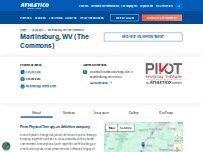 Website Screenshot Pivot PT - Martinsburg (The Commons), an Athletico company