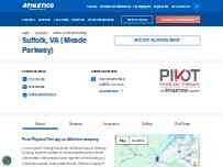 Website Screenshot Pivot PT - Suffolk (Meade Parkway), an Athletico company