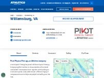 Website Screenshot Pivot PT - Williamsburg, an Athletico company