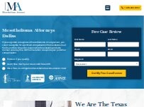 Website Screenshot Mesothelioma Attorney Dallas