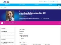 Website Screenshot Jonathan Solaimanzadeh, DO