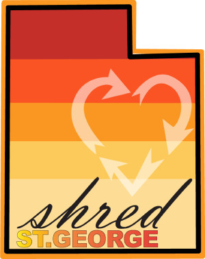 Shred St. George Logo