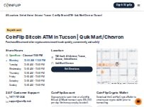 Website Screenshot CoinFlip Bitcoin ATM - Quik Mart/Chevron (Tucson)