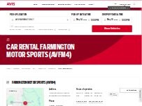 Website Screenshot Avis Car Rental