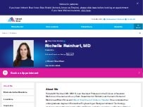 Website Screenshot Richelle Reinhart, MD