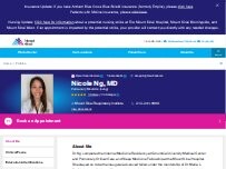 Website Screenshot Nicole Ng, MD