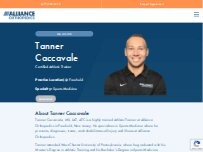 Website Screenshot Tanner Caccavale, MS, LAT, ATC