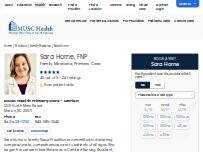 Website Screenshot Sara Horne, FNP