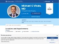 Website Screenshot Michael G Vitale, MD