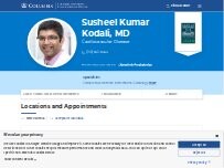 Website Screenshot Susheel Kumar Kodali, MD