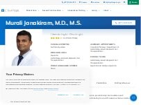 Website Screenshot Murali Janakiram, M.D., M.S. | Hematologist-Oncologist