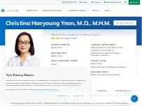 Website Screenshot Christina Haeyoung Yeon, M.D., M.H.M. | Medical Oncologist and Hematologist