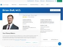 Website Screenshot Brian Ball, M.D. | Hematologist-Oncologist