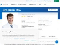 Website Screenshot John Baird, M.D. | Hematologist-Oncologist