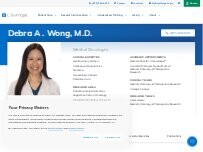 Website Screenshot Debra A . Wong, M.D. | Medical Oncologist