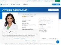 Website Screenshot Avyakta Kallam, M.D. | Hematologist-Oncologist