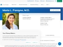 Website Screenshot Maria L. Parayno, M.D. | Radiologist