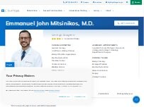 Website Screenshot Emmanuel John Mitsinikos, M.D. | Urologic Surgeon