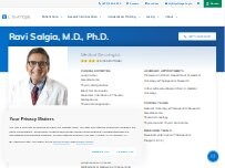 Website Screenshot Ravi Salgia, M.D., Ph.D. | Medical Oncologist