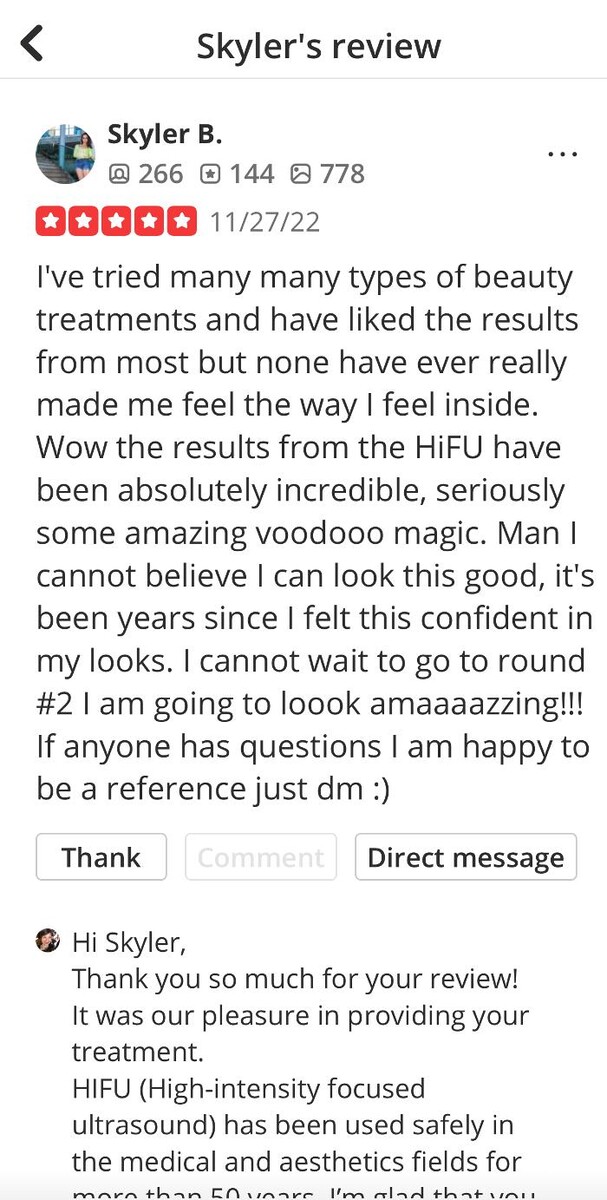 Images Beyond The Spa is #1 Specialized in HIFU-Ultherapy Trail: $499