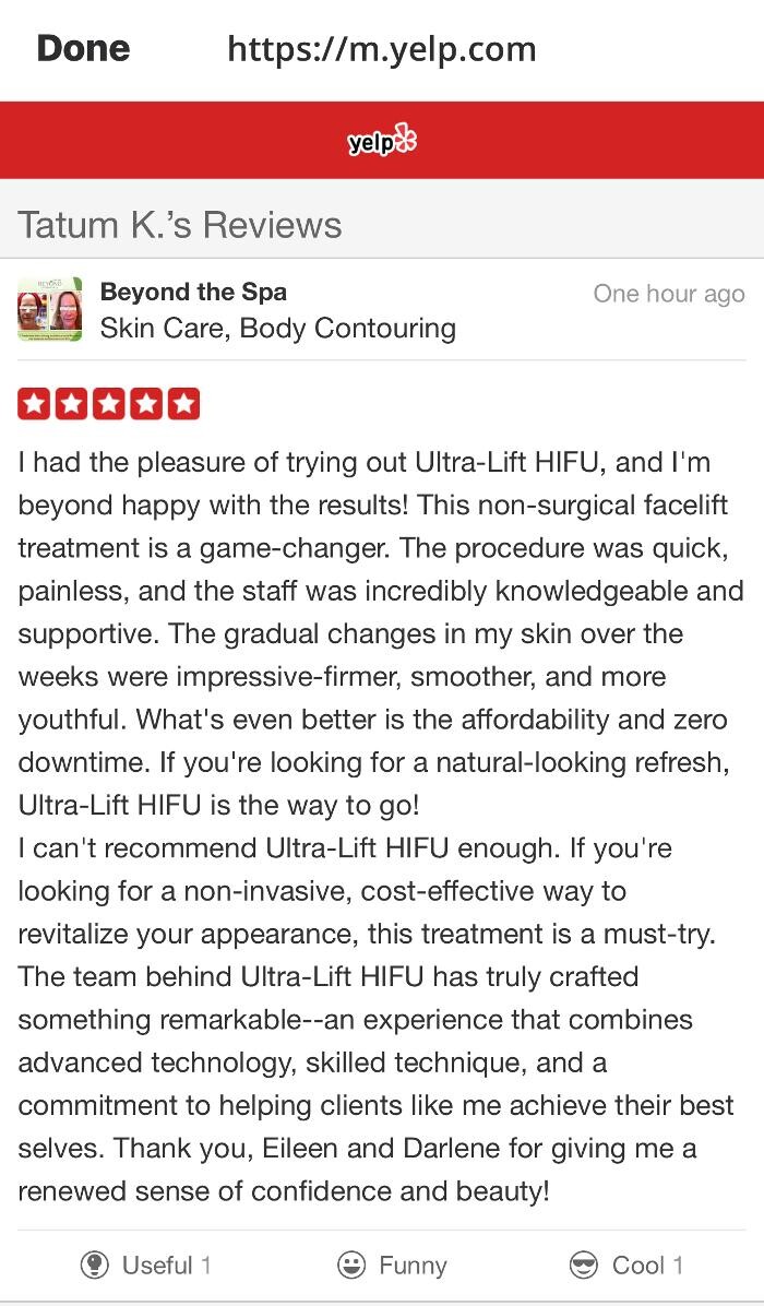 Images Beyond The Spa is #1 Specialized in HIFU-Ultherapy Trail: $499