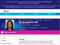 Website Screenshot Ruchika Batwara, MD