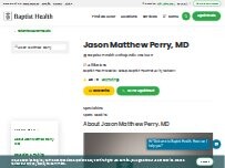 Website Screenshot Jason Matthew Perry, MD