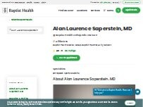 Website Screenshot Alan Laurence Saperstein, MD