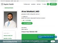 Website Screenshot Alex Mafdali, MD
